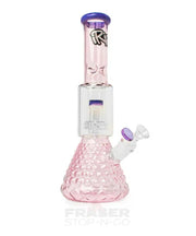 Irie 13.5 inch Tall Dual Chamber Beaker Tuber with Textured and Showerhead Perc